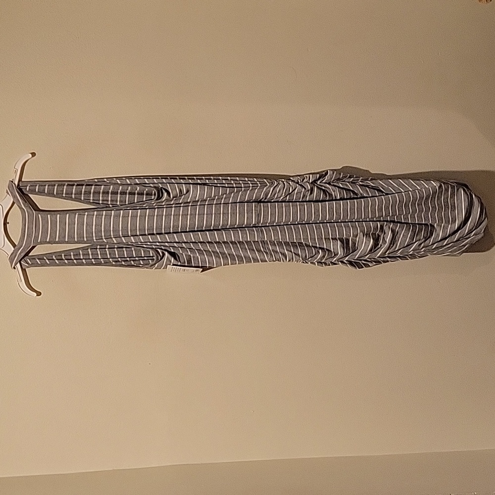 ❤️ NWT! ATHLETA STRIPED RACERBACK RUCHED MIDI DRESS, XL - Picture 11 of 11